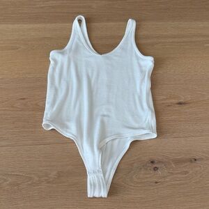 White ATM One-Piece Tank Bodysuit